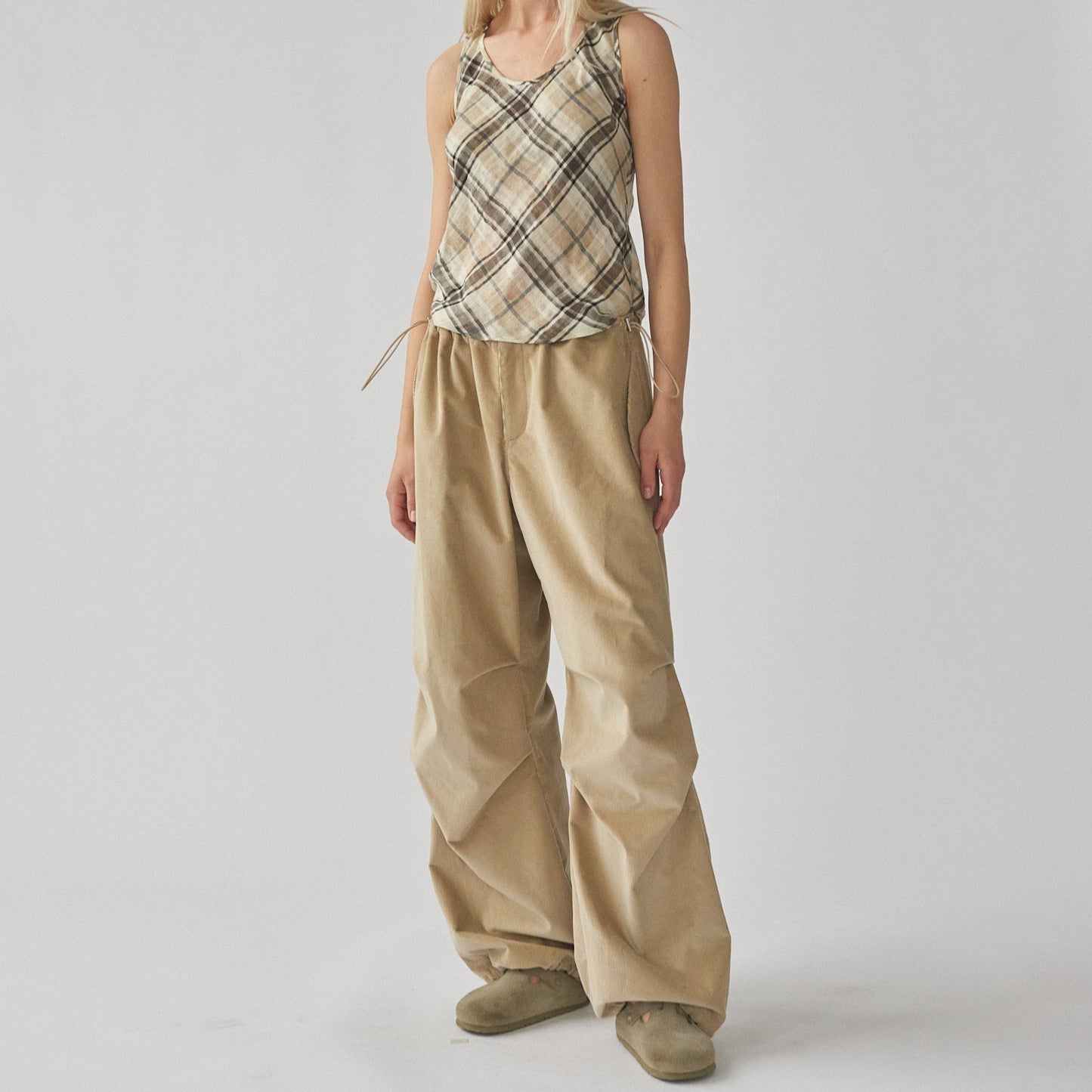 Corduroy Ufo Pants, Beige