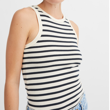 Loui Tank Top, Dark Navy/White Stripe