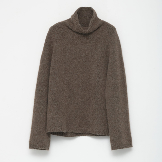 Brushed Knit Jumper, Brown