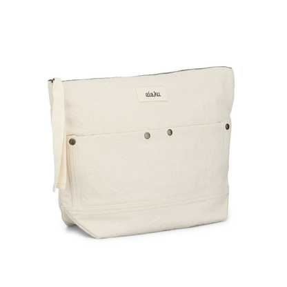 Pouch Pocket Canvas Toilettaske, Pure Ecru