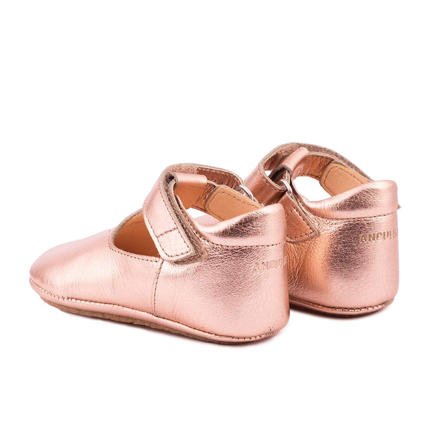 Prewalker med hjerte og velcrolukning, Rose Gold