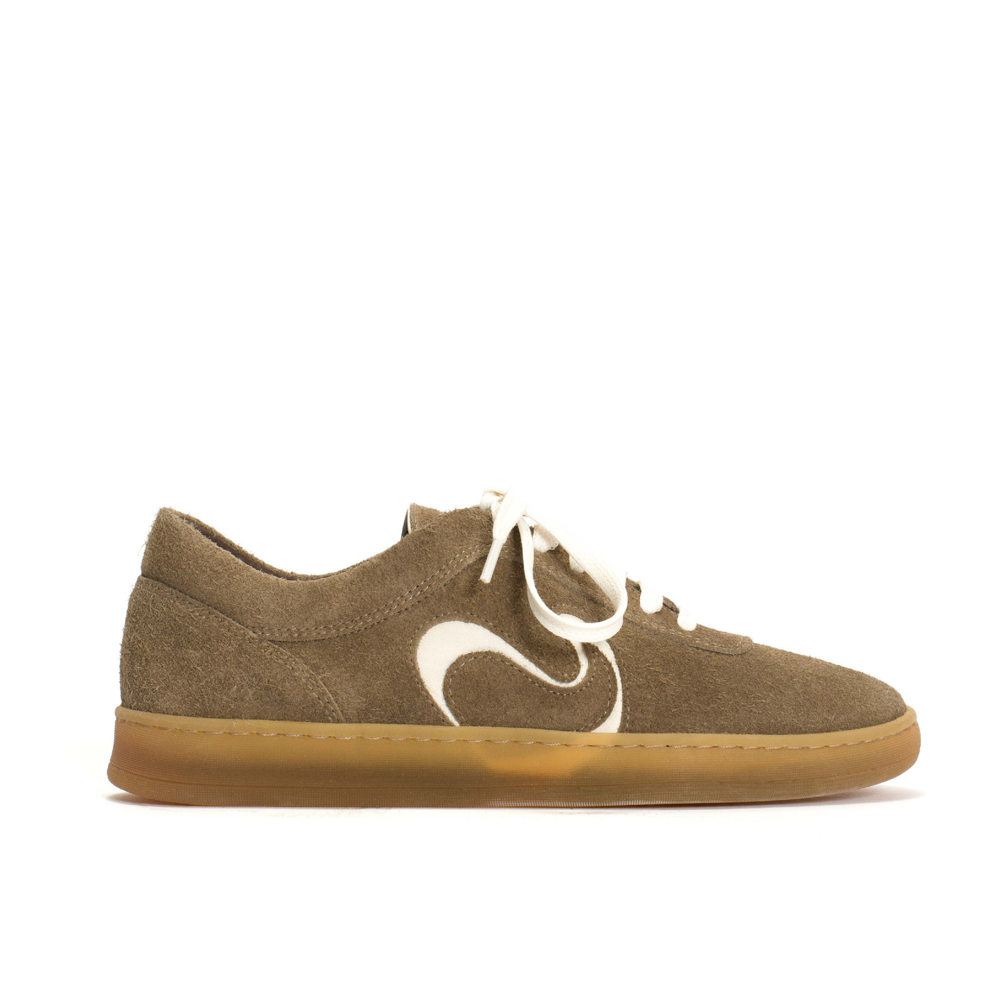 Blaire Plushed Calf Suede Sneakers, Cinnamon