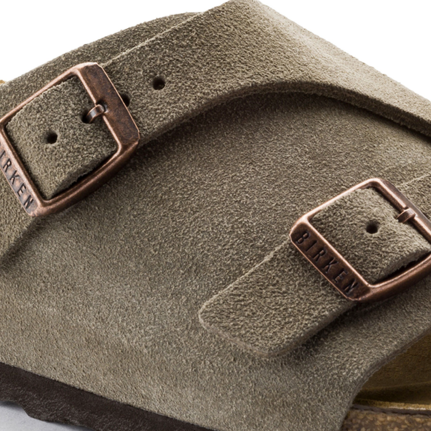 Zürich Suede Leather Sandaler, Taupe