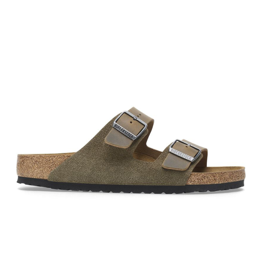 Arizona Mixed Leather Sandaler, Thyme