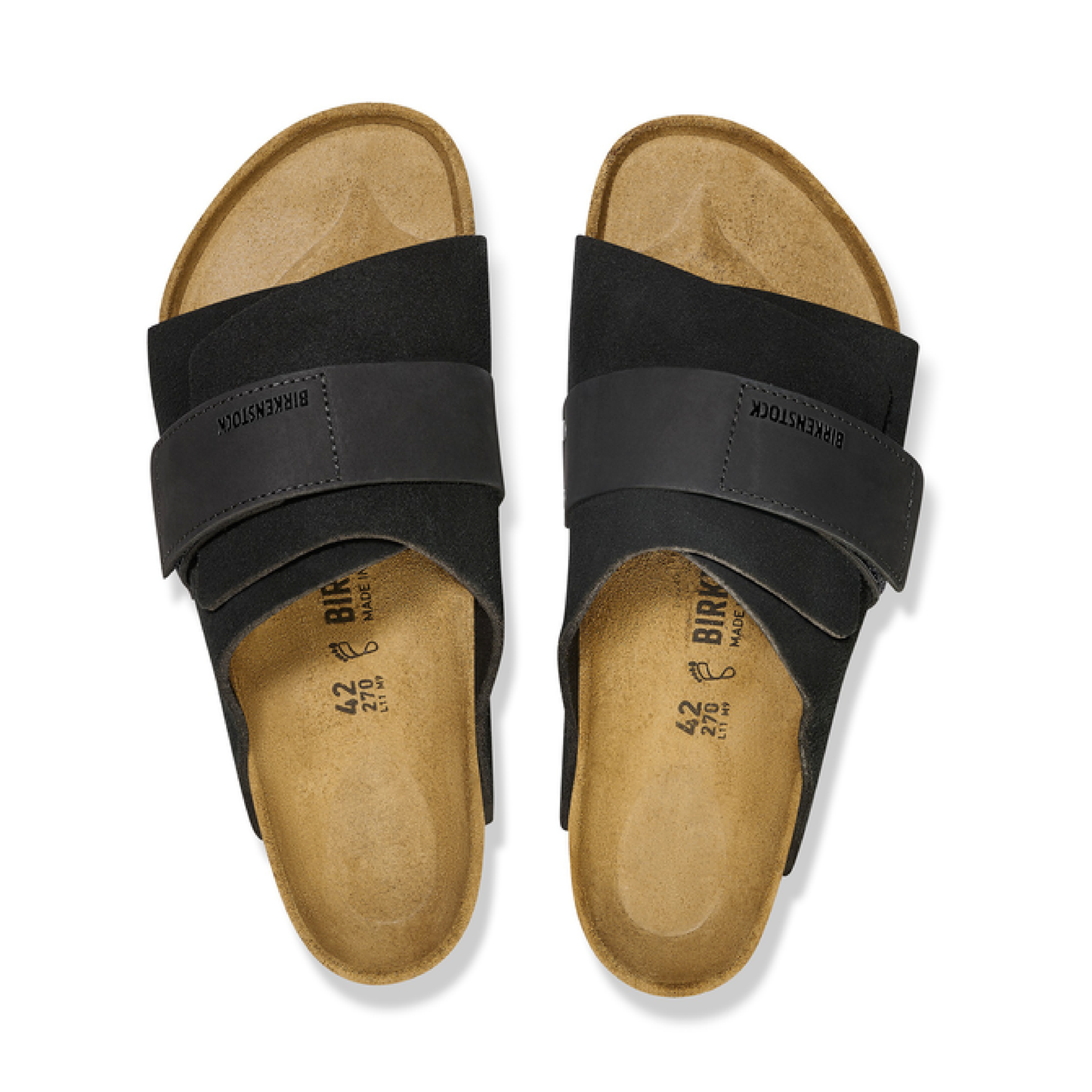 Kyoto Nubuck Leather Sandaler, Black