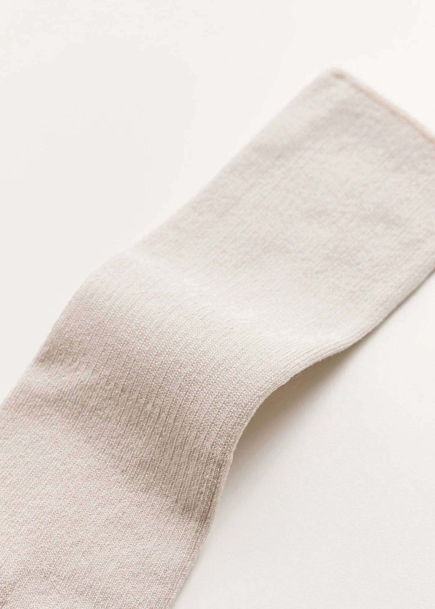 Cotton Rib Socks, Milk