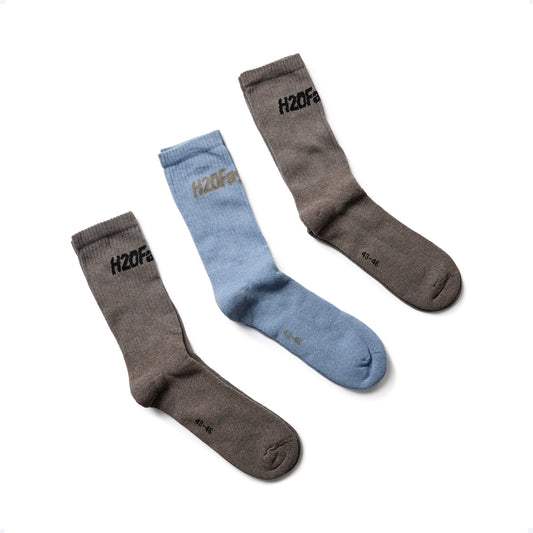 Suck Socks, Brown/Brown/Light Blue (3-Pak)