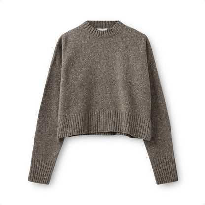 Brownie Sweater, Grey/Brown Melange