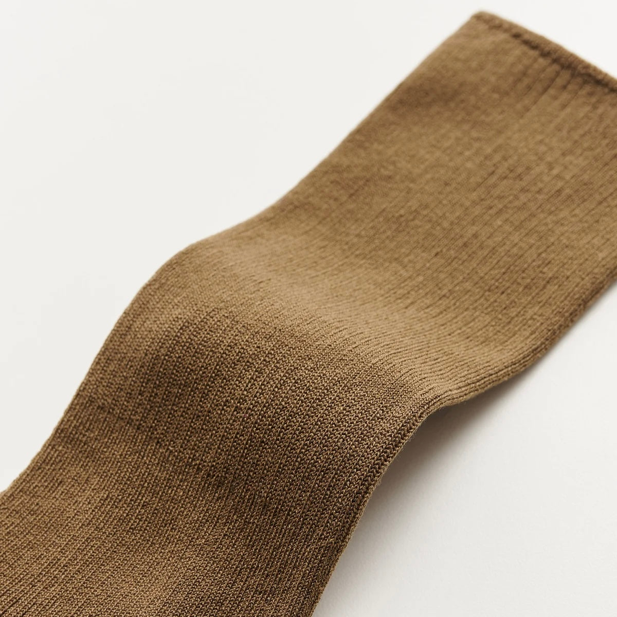 Cotton Rib Socks, Chestnut