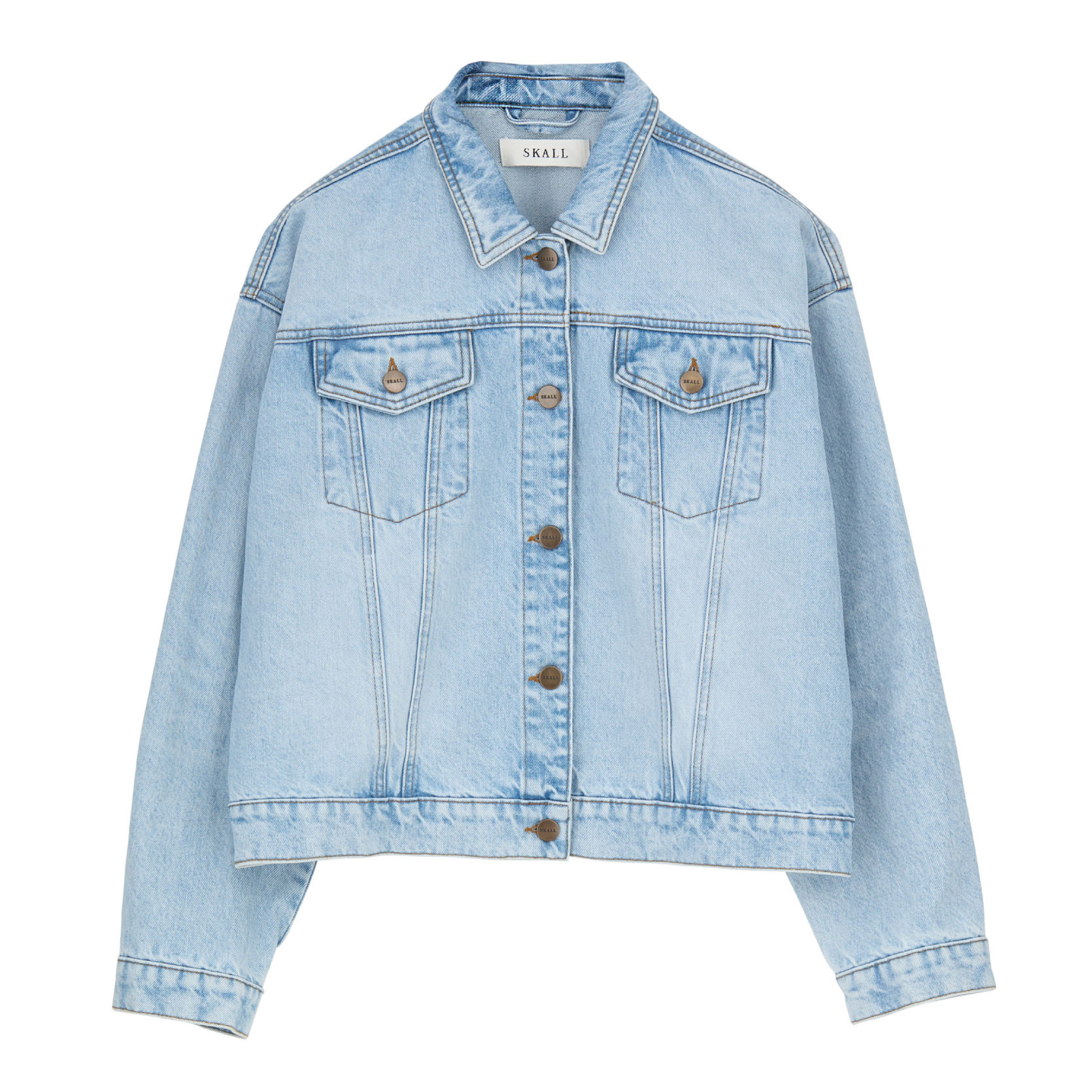 Inger Denim Jacket, Worn Light Blue