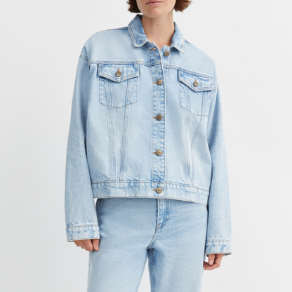 Inger Denim Jacket, Worn Light Blue