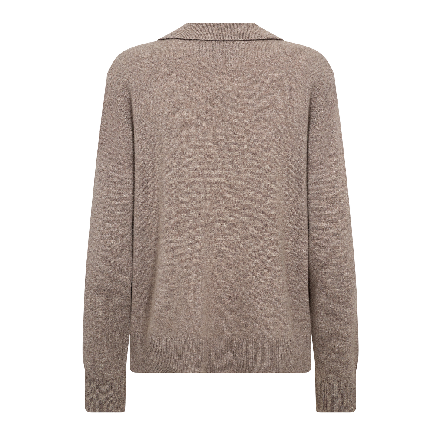 Eloise 5 Cashmere Polo Strik, Taupe Melange