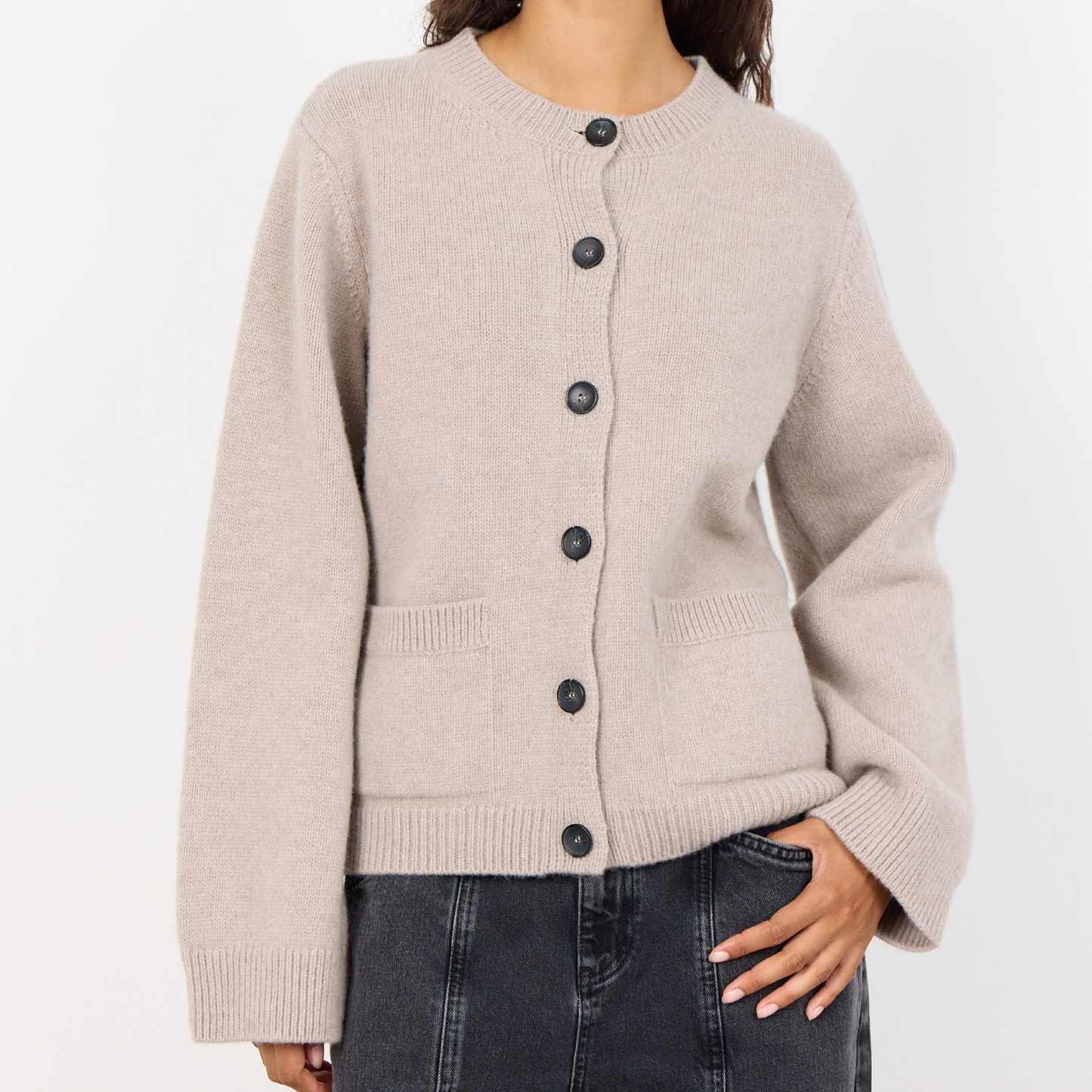 Perle 9 Cardigan, Dove Melange