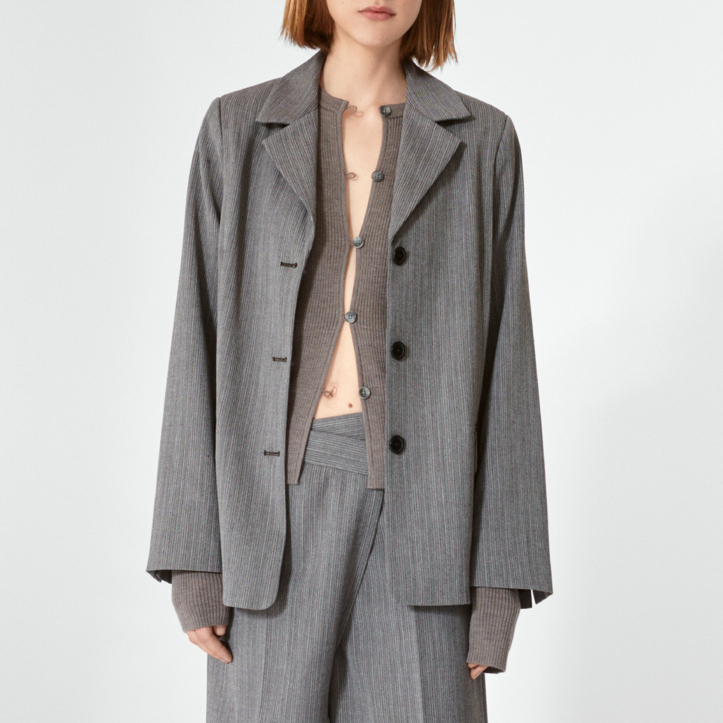 Nigella Blazer, Grey Melange