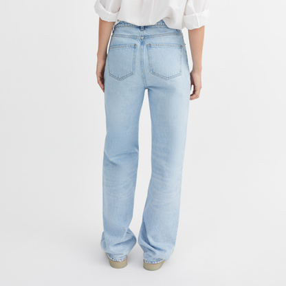 Maddy Straight Jeans, Worn Light Blue