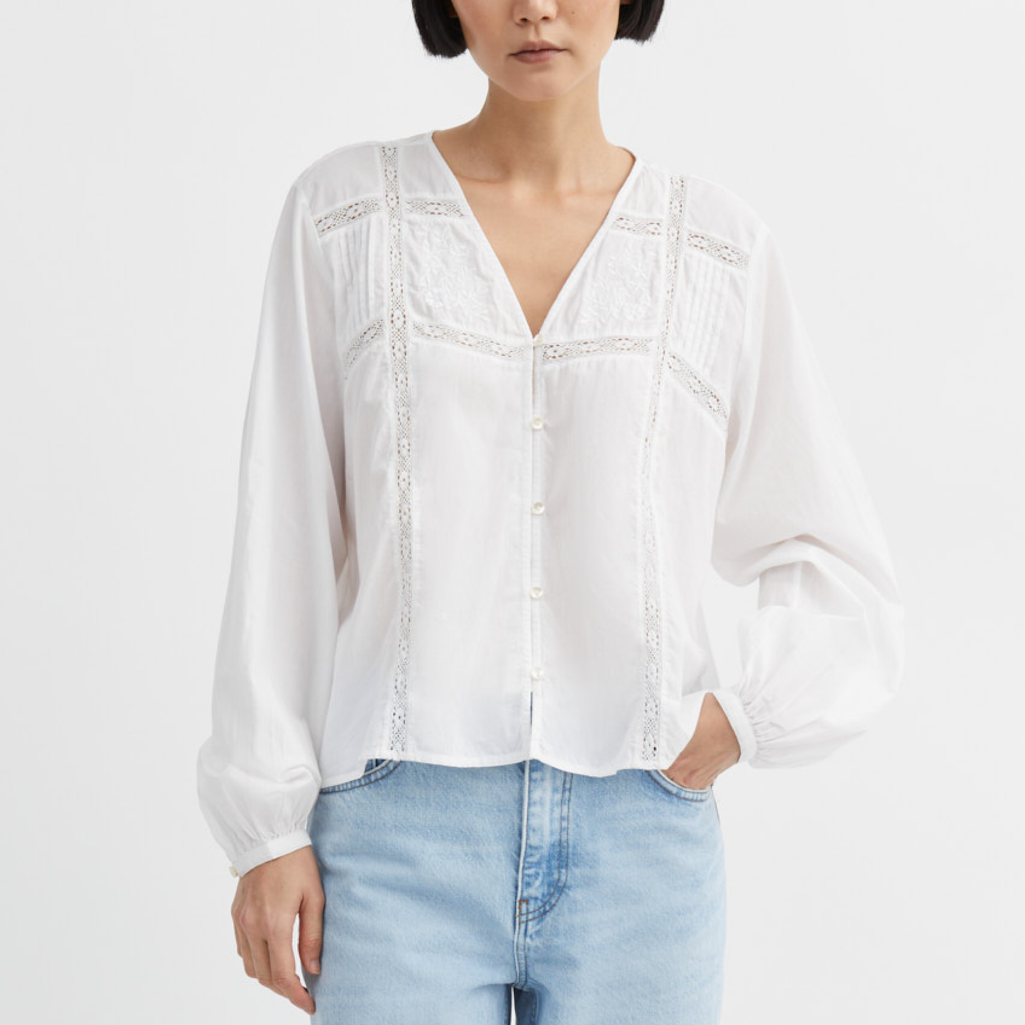 Magnolia Blouse, Optic White