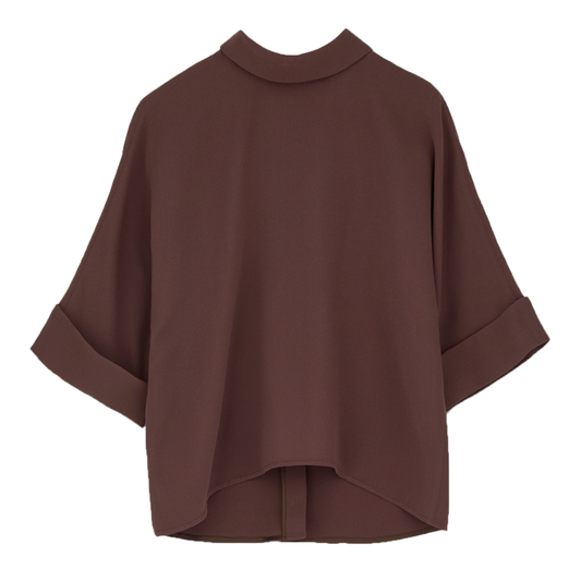 Bailee Crepe Georgette Top, Burgundy