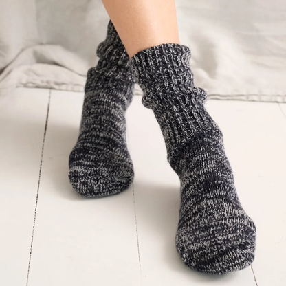 Boyfriend Socks, Dark Navy Melange