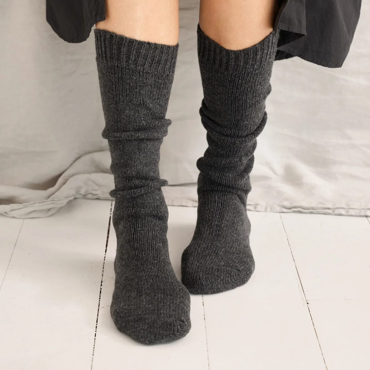 Polar Socks, Dark Grey Melange