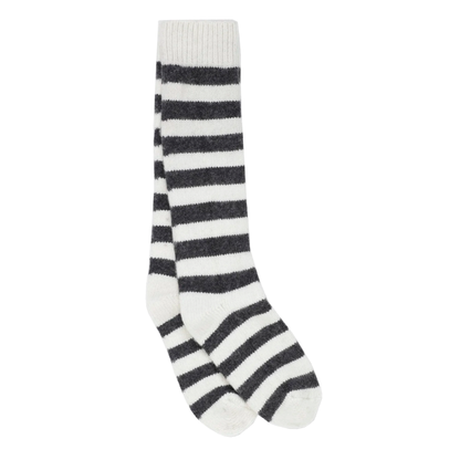 Polar Socks, Ecru/Dark Grey