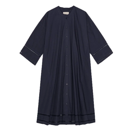 Lively Shirtdress Poplin, Dark Navy