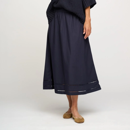 Brill Skirt Poplin, Dark Navy