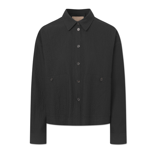 Celeste Bubble Stripe Shirt, Black