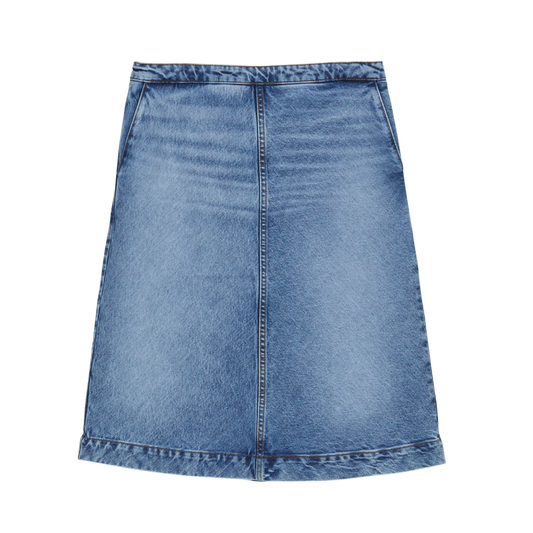 Selma Skirt, Worn Mid Blue