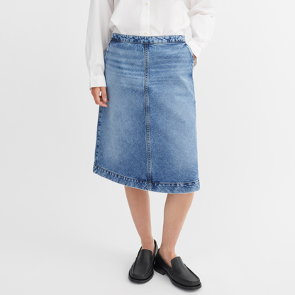 Selma Skirt, Worn Mid Blue