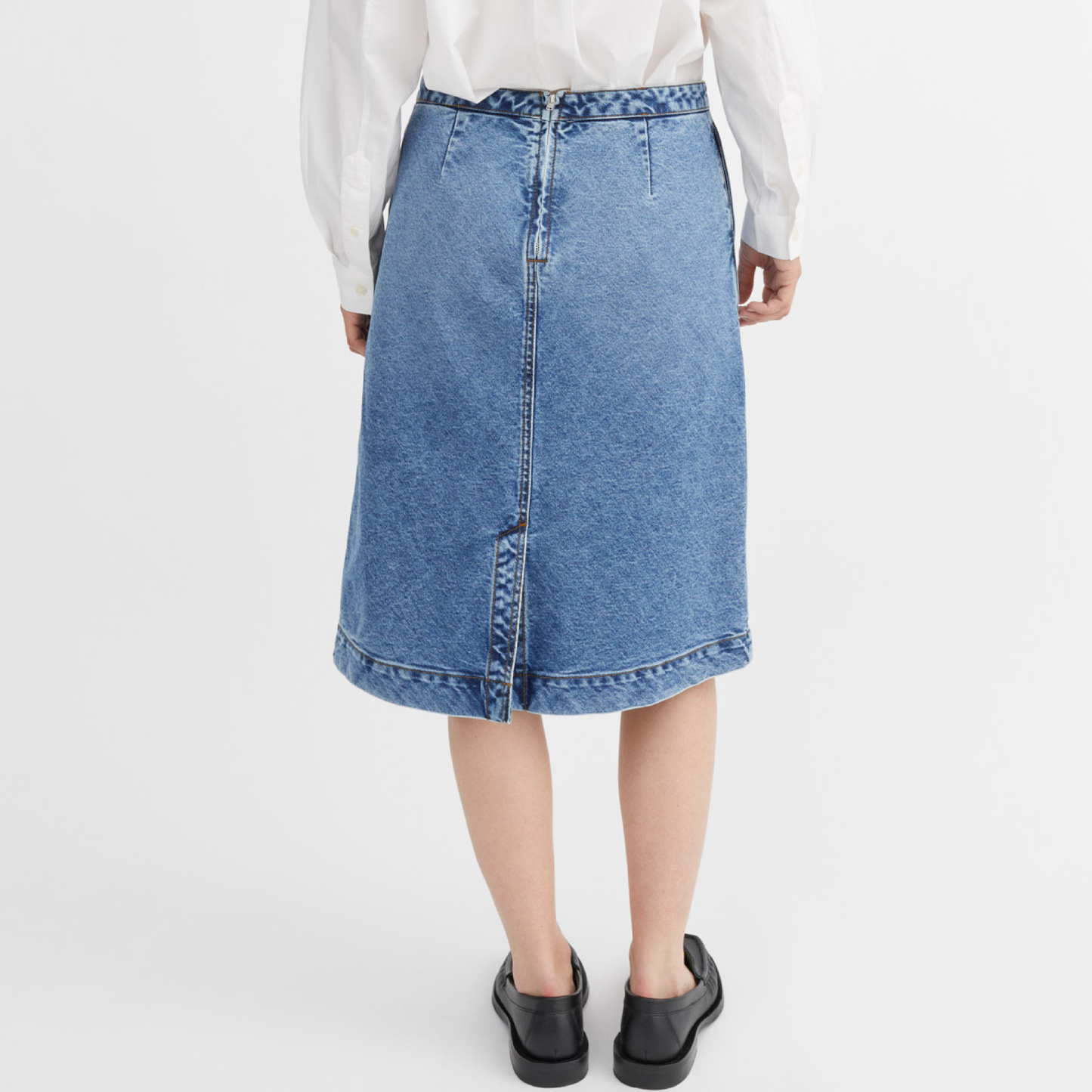 Selma Skirt, Worn Mid Blue