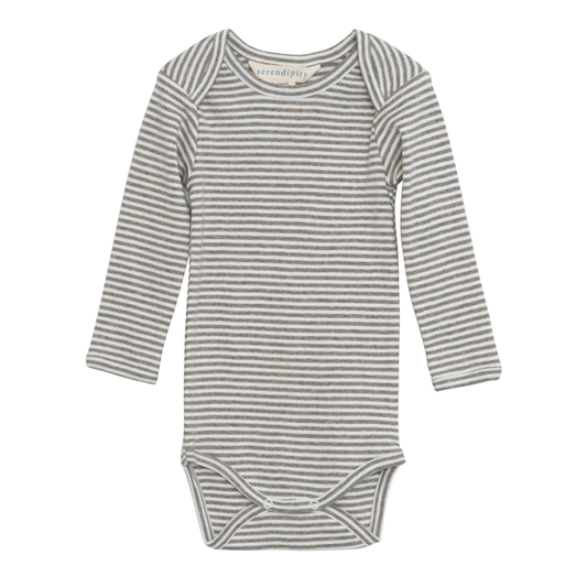 Baby Body Stripe, Taupe/Offwhite