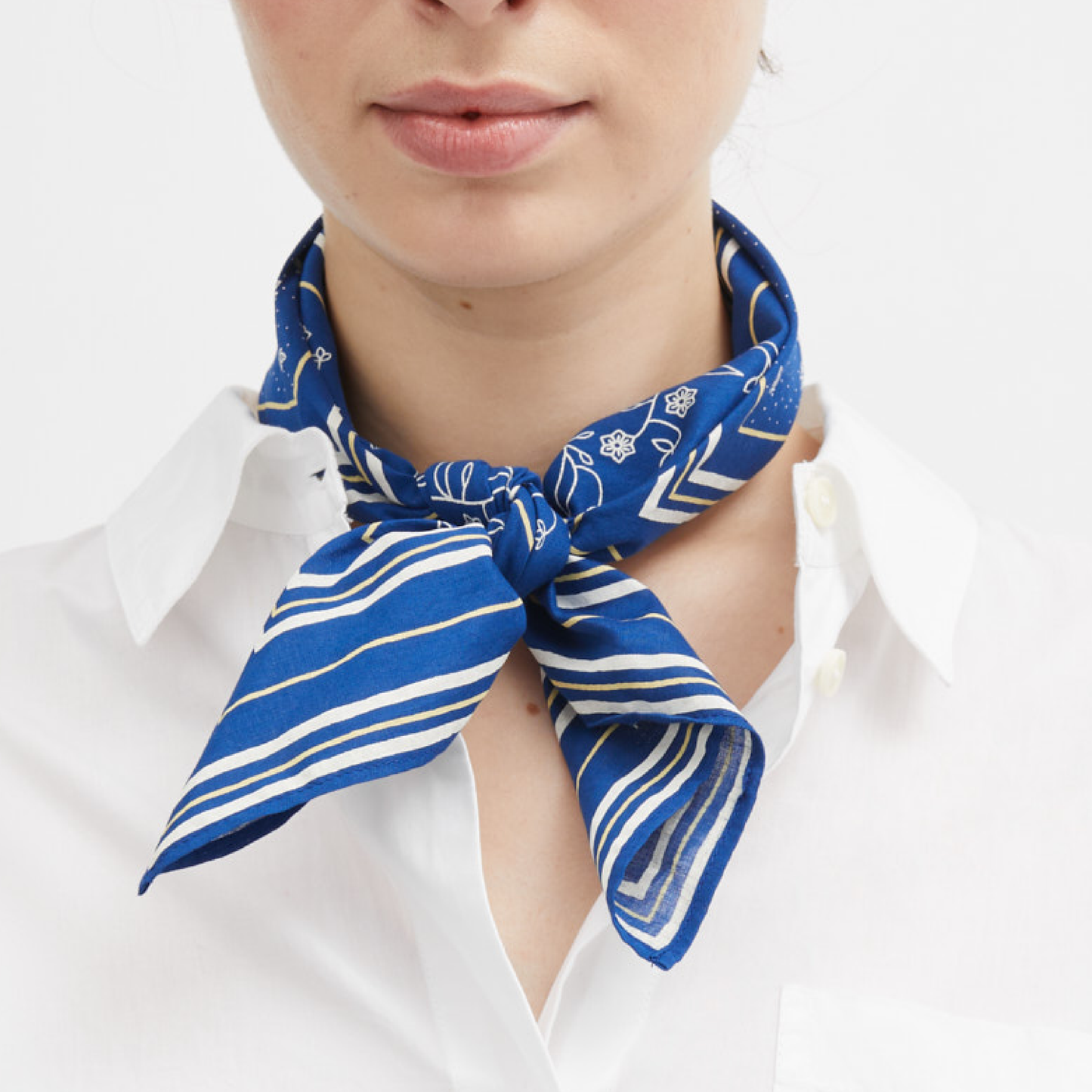 Skall Classic Scarf, Blue Shore (55x55 cm)