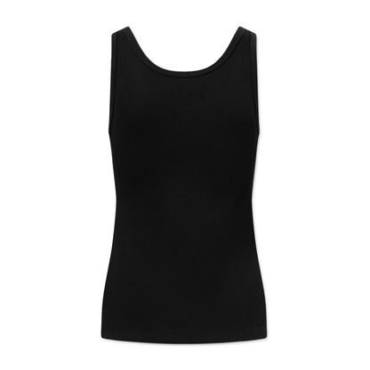 Star Tanktop Cotton Rib, Sort