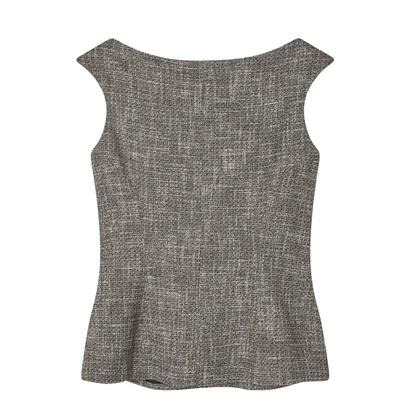 Tishi Tweed Top, Granite