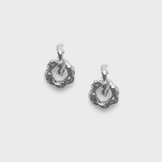 Bay Earrings, Silver 